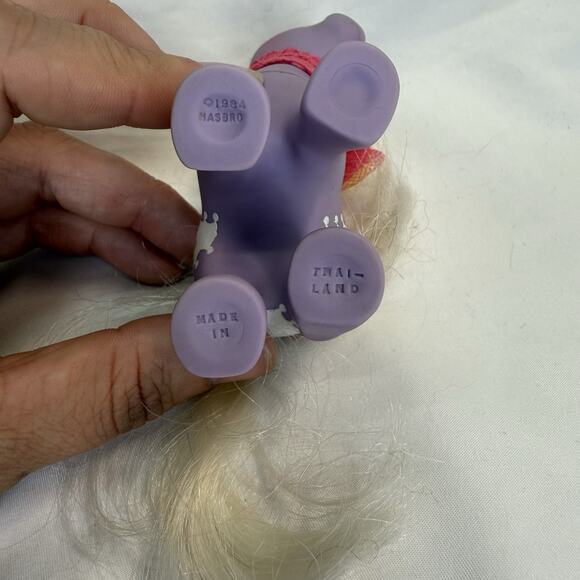 My Little Pony Hasbro MLP G1 1984 Fancy Pants Baby Glider Diaper Purple With Bow - Picture 3 of 3